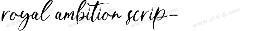 royal ambition scrip字体转换